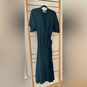 Grey State Wrap Dress LBD Beach Bridal Maxi Cover Up